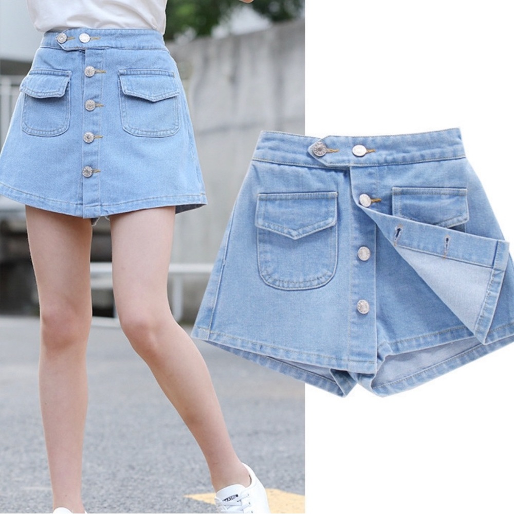Girl Jean Skort, Jean Shorts